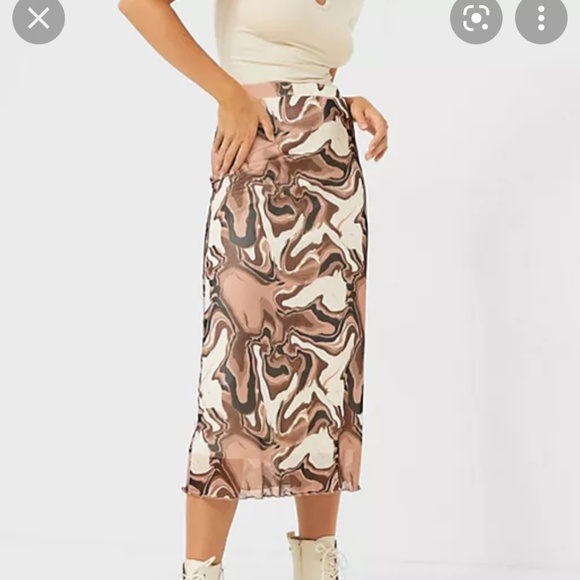 stradivarius Dresses & Skirts - stradivarius mesh tie dye midi skirt